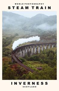 Művészeti fotózás Steam Train (Inverness, Scotland), (30 x 40 cm)