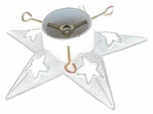 Öntöttvas karácsonyfa állvány Stars fehér, 33,5 x9 x 33 cm