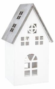 Karácsonyi fából készült LED dekoráció Fényházfehér , 11,7 x 21,2 x 9,7 cm