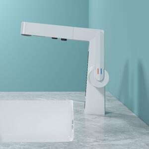 Multifunkciós smart mosdó csaptelep | Vízhőfok kijelzés | Kihúzható többfunkciós fej | Fehér | Austler FH-3429YA