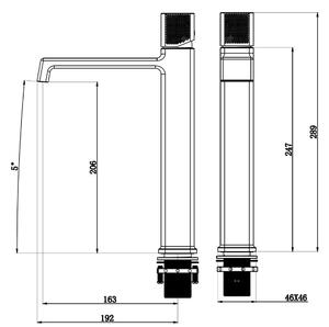 Modern króm magasított mosdó csaptelep | Austler CU-3405-1