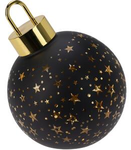 Xmas ball karácsonyi LED dísz fekete, átmérő 15 cm