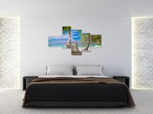 Kép - napozóágyak, a tengerparton (150x85cm)