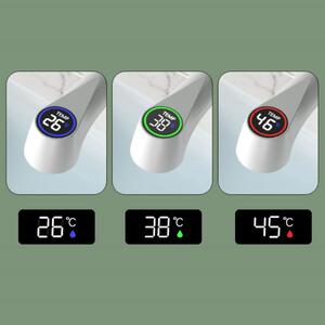 Multifunkciós smart mosdó csaptelep | Vízhőfok kijelzés | Kihúzható többfunkciós fej | Fekete | Austler FH-3127-E