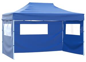 VidaXL kék összecsukható sátor 3 fallal, 3 x 4,5 méter
