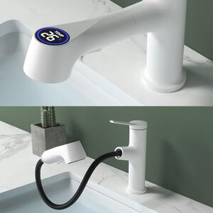 Multifunkciós smart mosdó csaptelep | Vízhőfok kijelzés | Kihúzható többfunkciós fej | Fekete | Austler FH-3127-E