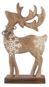 4Home Snowflake Deer Mangófa dekoráció, 33 cm