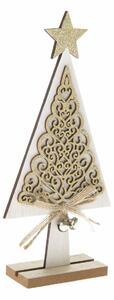 Fából készült karácsonyfa Ornamente fehér , 11 x23 x 4 cm