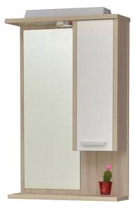 TMP ZX - SONOMA - Tükrös fürdőszobai szekrény LED világítással - 55 x 80 cm