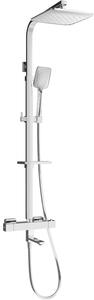 Mexen - CQ62 zuhanygarnitúra termosztatikus csapteleppel Cube, króm, 779106295-00