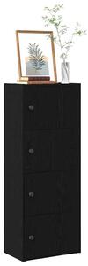 VidaXL Könyvespolc fekete tölgy 40x24x102 cm gépesített fa