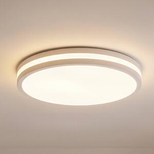 Lindby Arnim LED mennyezeti lámpa, fehér, műanyag, Ø 49cm, IP44, dimmelhető, Fehér / opál, Fürdőszoba, Műanyag, Modern