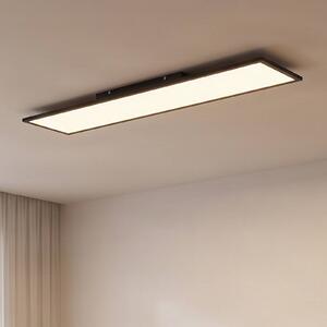 Lindby LED panel Lamin, fekete, 120cm, CCT, dimmelhető, távirányítós, dimmelhető, Fekete, Nappali / Étkező, Modern
