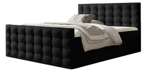 Wilsondo CALVANI boxspring franciaágy fedőmatraccal - fekete Méret: 140x200