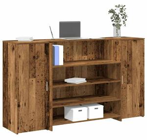 VidaXL recepciós pult antik fa 180x50x103,5 cm szerelt fa