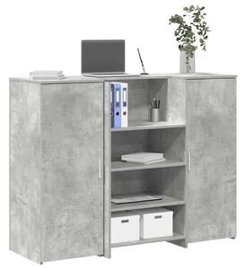 VidaXL recepciós pult betonszürke 135x50x103,5 cm szerelt fa