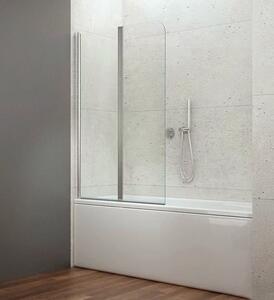 Aqualine Aqualine, WILA kádparaván 900x1400 mm, összecsukható, króm, átlátszó üveg, AQ5742