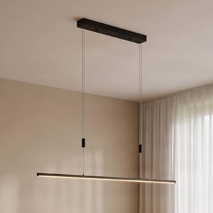Lucande Stakato LED függő lámpa, 120 cm, 6 izzós, dimmelhető, dimmelhető, Fekete, Nappali / Étkező, fém, Modern