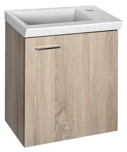 Aqualine Aqualine, ZOJA / KERAMIA FRESH mosdó szekrény 44x50x23,5cm, platina tölgy, 51046DP