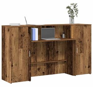 VidaXL recepciós pult antik fa 180x50x103,5 cm szerelt fa