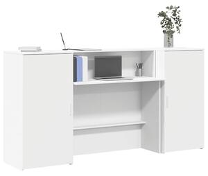 VidaXL recepciós pult fehér 200x50x103,5 cm szerelt fa