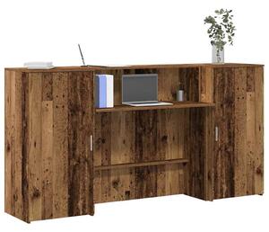 VidaXL recepciós pult antik fa 200x50x103,5 cm szerelt fa
