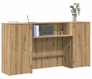 VidaXL recepciós pult kézműves tölgy 200x50x103,5 cm szerelt fa