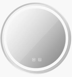 LED Kerek Tükör - 80 cm - Ezüst