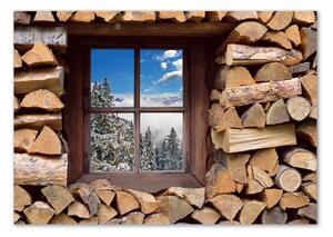 Akrilüveg fotó Winter az ablakon