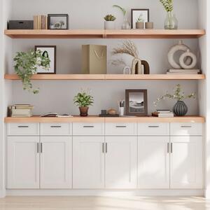 VidaXL kezeletlen tömör tölgyfa fali polc 220x60x(2-6) cm