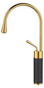 Invena Gabro, magas mosdócsaptelep, arany-fekete matt, INV-BU-33-W17-V