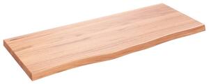 VidaXL világosbarna kezelt tömör tölgyfa fali polc 100x40x(2-4) cm