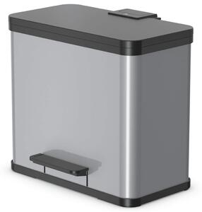 Hailo Oko Trio Plus pedálos szemetes, ezüst, 3x9 L, L méretű