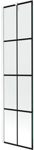 Mexen Next, kádparaván 1 szárny 50 x 150 cm, fix szárny, 6 mm átlátszó üveg fekete mintával, fehér profil, 895-050-000-00-77-20