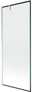 Mexen Next, kádparaván 1 szárny 80 x 150 cm, fix szárny, 6 mm átlátszó üveg fekete mintával, króm profil, 895-080-000-00-70-01