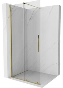 Mexen Velar, tolóajtó a nyílásba Walk-In 80 cm, 8 mm átlátszó üveg, arany fényes, 871-080-000-03-50