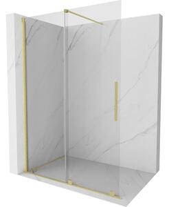 Mexen Velar, nyílásba tolóajtó Walk-In típusú 160 cm, 8 mm átlátszó üveg, arany matt, 871-160-000-03-55