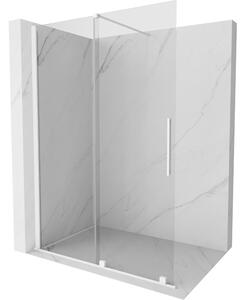 Mexen Velar, tolóajtó a nyílásba Walk-In típus 130 cm, 8 mm átlátszó üveg, fehér, 871-130-000-03-20