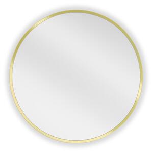 Mexen Loft, kerek fürdőszobai tükör 45 cm, keret színe arany fényes, 9850-045-045-000-50