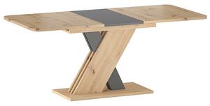 Exel Artisan Kihúzható Étkezőasztal Laminált Tölgy-Antracit X-Lábbal