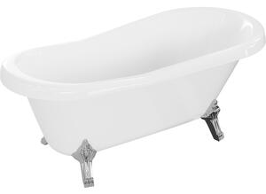 Mexen, Mexen Retro wanna wolnostojąca 150 x 73 cm, fehér, króm lábak - 53251507300-00