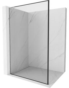 Mexen Kioto L, Walk-In zuhany paraván 70 x 200 cm, 8 mm átlátszó üveg fekete mintás, króm profil, 800-070-103-01-70