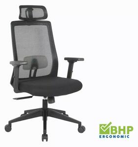 Q-058 Ergonomikus Hálós Forgószék Fekete Multiblock