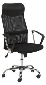 Q-025 Ergonomikus Hálós Irodai Szék Fekete Króm TILT