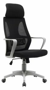 Q-095 Ergonomikus Hálós Forgószék Fejtámlával Fekete