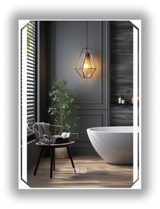 LED fürdőszobai tükör 80x60 cm, világítással és páramentesít