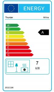 JAKS Fatüzelésű öntöttvas kályha 7 kW Mitra
