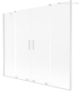 Mexen, Mexen Velar Duo 2 szárnyú eltolható kádparaván 170 x 150 cm, fagyos, fehér - 896-170-000-32-20