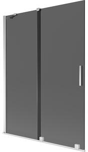Mexen Velar, 2 szárnyas eltolható kádparaván 130 x 150 cm, 8mm szürke üveg, króm, 896-130-000-41-01