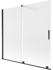 Mexen Velar, 2 szárnyas eltolható kádparaván 170 x 150 cm, 8 mm mattüveg, fekete matt, 896-170-000-31-70